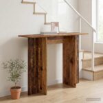 vidaXL Konzolový stôl Staré drevo 100 x 30 x 75 cm Kompozitné drevo – Obrázok 4