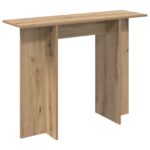 vidaXL Konzolový stôl Dub artisan 100 x 30 x 75 cm Kompozitné drevo – Obrázok 2