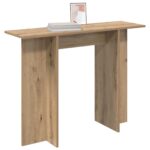 vidaXL Konzolový stôl Dub artisan 100 x 30 x 75 cm Kompozitné drevo – Obrázok 3