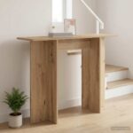 vidaXL Konzolový stôl Dub artisan 100 x 30 x 75 cm Kompozitné drevo – Obrázok 4