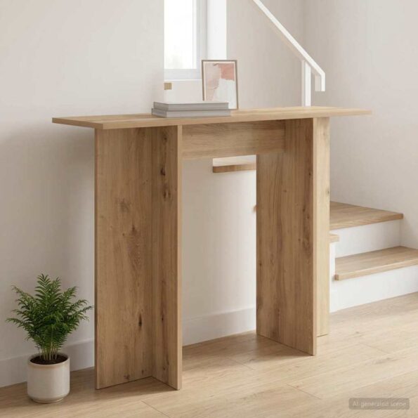 vidaXL Konzolový stôl Dub artisan 100 x 30 x 75 cm Kompozitné drevo – Obrázok 4