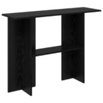 vidaXL Konzolový stôl Čierny dub 100 x 30 x 75 cm Kompozitné drevo – Obrázok 2