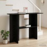 vidaXL Konzolový stôl Čierny dub 100 x 30 x 75 cm Kompozitné drevo – Obrázok 4