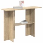 vidaXL Konzolový stôl Dub sonoma 100 x 30 x 75 cm Kompozitné drevo – Obrázok 3