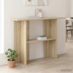 vidaXL Konzolový stôl Dub sonoma 100 x 30 x 75 cm Kompozitné drevo – Obrázok 4