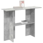 vidaXL Konzolový stôl Betónovo sivá 100 x 30 x 75 cm Kompozitné drevo – Obrázok 3
