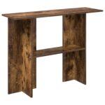 vidaXL Konzolový stôl Dymový dub 100 x 30 x 75 cm Kompozitné drevo – Obrázok 2