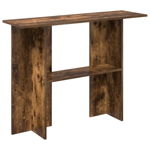 vidaXL Konzolový stôl Dymový dub 100 x 30 x 75 cm Kompozitné drevo – Obrázok 2