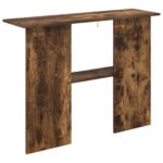 vidaXL Konzolový stôl Dymový dub 100 x 30 x 75 cm Kompozitné drevo – Obrázok 7