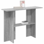 vidaXL Konzolový stôl Sivá sonoma 100 x 30 x 75 cm Kompozitné drevo – Obrázok 3