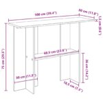 vidaXL Konzolový stôl Sivá sonoma 100 x 30 x 75 cm Kompozitné drevo – Obrázok 9