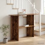 vidaXL Konzolový stôl Staré drevo 100 x 30 x 75 cm Kompozitné drevo