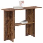 vidaXL Konzolový stôl Staré drevo 100 x 30 x 75 cm Kompozitné drevo – Obrázok 3