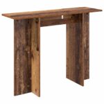 vidaXL Konzolový stôl Staré drevo 100 x 30 x 75 cm Kompozitné drevo – Obrázok 7