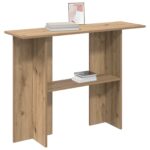 vidaXL Konzolový stôl Dub artisan 100 x 30 x 75 cm Kompozitné drevo – Obrázok 3