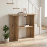 vidaXL Konzolový stôl Dub artisan 100 x 30 x 75 cm Kompozitné drevo – Obrázok 4