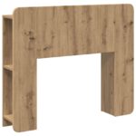 vidaXL Čelo postele skrinka Remeselný Dub 119,5 x 18,5 x 80 cm – Obrázok 2