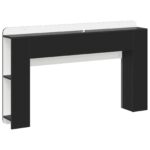 vidaXL Čelo postele skrinka s úložiskom Čierny 135 x 18,5 x 80 cm – Obrázok 7