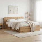 vidaXL Čelo postele skrinka s úložiskom Dub artisan Kompozitné drevo