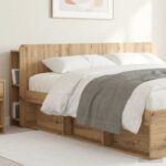 vidaXL Čelo postele skrinka s úložiskom Dub artisan Kompozitné drevo