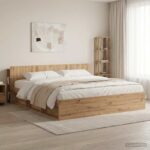vidaXL Čelo postele skrinka s úložiskom Dub artisan Kompozitné drevo – Obrázok 4
