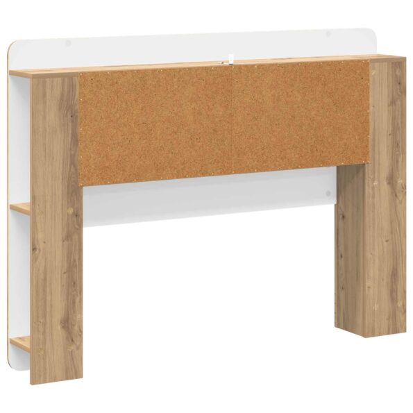 vidaXL Čelo postele skrinka s úložiskom Dub artisan Konštruované drevo – Obrázok 7