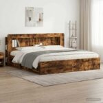 vidaXL Čelo postele skrinka s úložiskom Údený Dub 215 x 18,5 x 100 cm – Obrázok 4