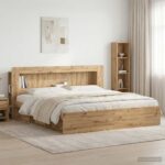 vidaXL Čelo postele skrinka s úložiskom Dub artisan Konštruované drevo – Obrázok 4