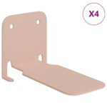 vidaXL Závesná polica s poličkou 4 pcs Ružová 6 x 10,8 x 6,6 cm – Obrázok 2