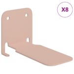 vidaXL Závesná polica s poličkou 8 pcs Ružová 6 x 10,8 x 6,6 cm – Obrázok 4