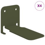 vidaXL Závesná polica Nástenný 4 pcs Olivová zelená 6 x 10,8 x 6,6 cm – Obrázok 2