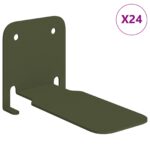 vidaXL Závesná polica Nástenný 24 pcs Olivová zelená 6 x 10,8 x 6,6 cm – Obrázok 2