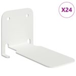 vidaXL Závesná polica s poličkou 24 pcs Biely 6 x 10,8 x 6,6 cm – Obrázok 2