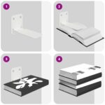 vidaXL Závesná polica s poličkou 24 pcs Biely 6 x 10,8 x 6,6 cm – Obrázok 9
