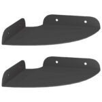 vidaXL Závesná polica s poličkou 2 pcs Čierny 15 x 15 x 2 cm – Obrázok 2