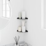 vidaXL Závesná polica s poličkou 2 pcs Čierny 15 x 15 x 2 cm – Obrázok 4