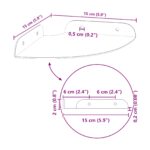 vidaXL Závesná polica s poličkou 2 pcs Ružová 15 x 15 x 2 cm – Obrázok 11