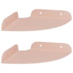 vidaXL Závesná polica s poličkou 2 pcs Ružová 15 x 15 x 2 cm – Obrázok 2