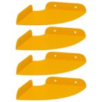 vidaXL Závesná polica s poličkou 4 pcs Horčicová žltá 15 x 15 x 2 cm – Obrázok 2