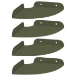 vidaXL Závesná polica s poličkou 4 pcs Olivová zelená 15 x 15 x 2 cm – Obrázok 2