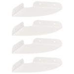 vidaXL Závesná polica s poličkou 4 pcs Biely 15 x 15 x 2 cm – Obrázok 2
