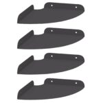 vidaXL Závesná polica s poličkou 4 pcs Čierny 18 x 18 x 2 cm – Obrázok 2