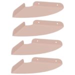 vidaXL Závesná polica s poličkou 4 pcs Ružová 18 x 18 x 2 cm – Obrázok 2
