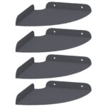 vidaXL Závesná polica s poličkou 4 pcs Antracit 18 x 18 x 2 cm – Obrázok 2