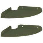 vidaXL Závesná polica s poličkou 2 pcs Olivová zelená 18 x 18 x 2 cm – Obrázok 2