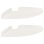 vidaXL Závesná polica s poličkou 2 pcs Biely 18 x 18 x 2 cm – Obrázok 2