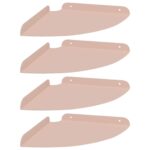 vidaXL Závesná polica s poličkou 4 pcs Ružová 24 x 24 x 2 cm – Obrázok 2