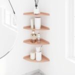 vidaXL Závesná polica s poličkou 4 pcs Ružová 24 x 24 x 2 cm – Obrázok 4