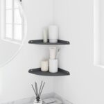 vidaXL Závesná polica s poličkou 2 pcs Antracit 24 x 24 x 2 cm – Obrázok 4