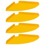 vidaXL Závesná polica s poličkou 4 pcs Horčicová žltá 24 x 24 x 2 cm – Obrázok 2